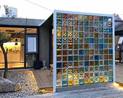 Bohemian colored glass bricks