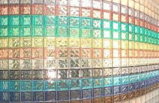 Bohemian colored glass bricks